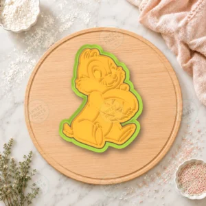Chip N Dale With Acorn Cookie Cutter & Stamp