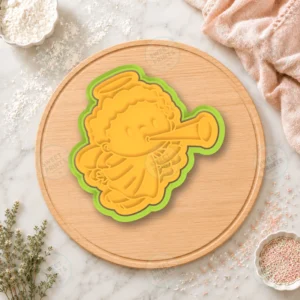 Angel Playing Trumpet Cookie Cutter & Stamp