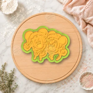 Mickey And Minnie Christmas Cookie Cutter & Stamp