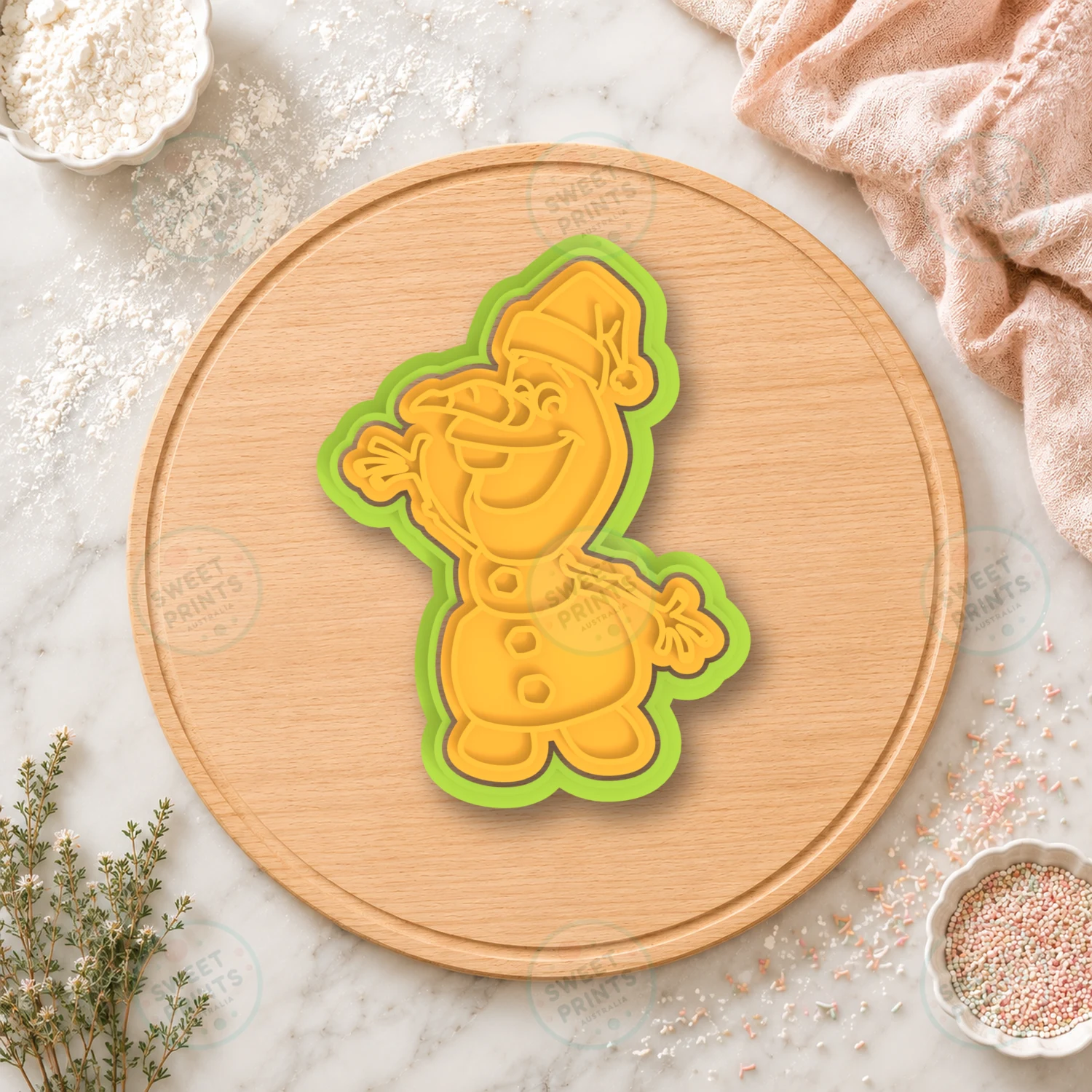 Olaf Santa Hat Cookie Cutter & Stamp cookie cutter
