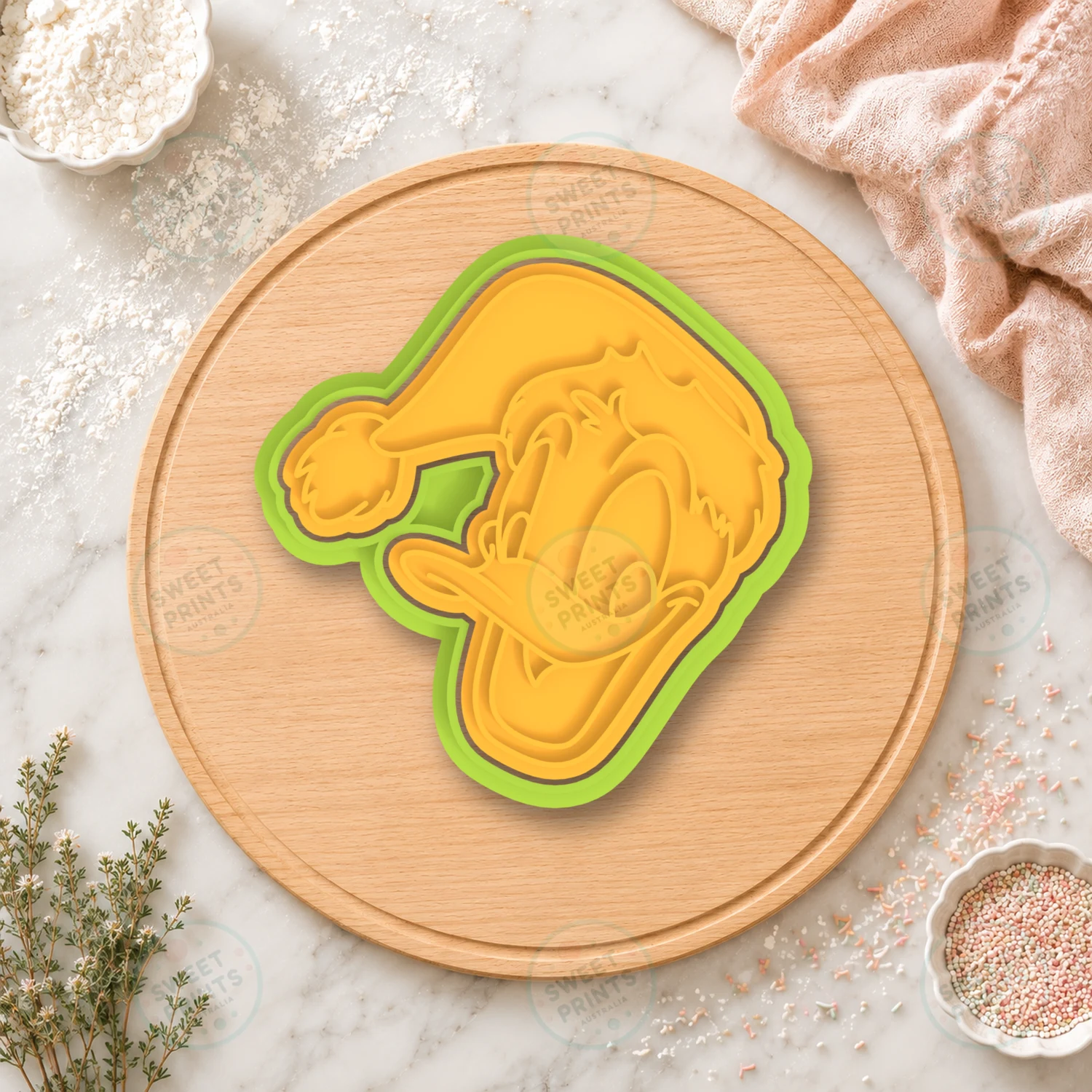 Donald Duck Santa Hat Cookie Cutter & Stamp cookie cutter