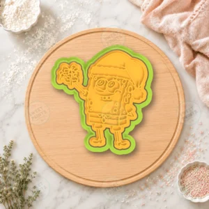 SpongeBob Santa Candy Cane Cookie Cutter & Stamp