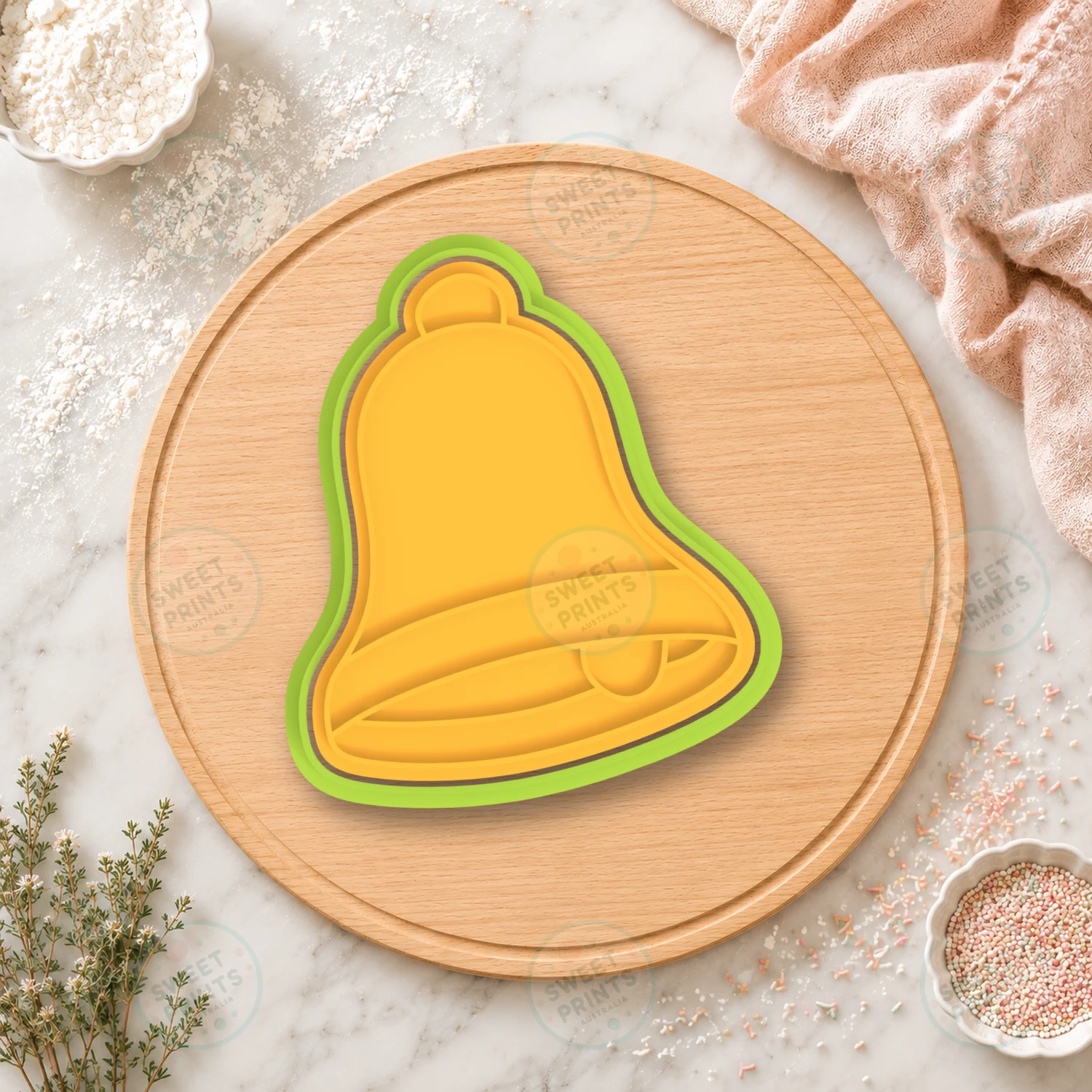 Christmas Bell Plain Cookie Cutter & Stamp cookie cutter