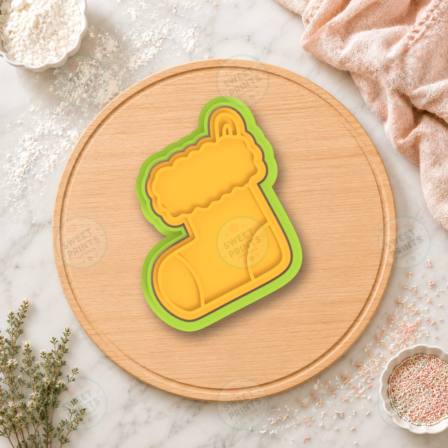 Christmas Stocking Cookie Cutter & Stamp cookie cutter