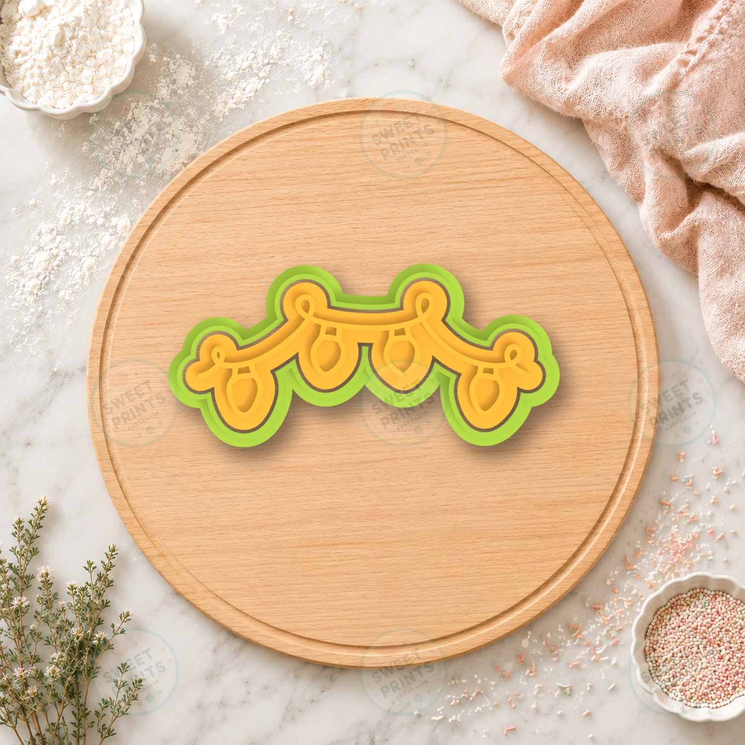 Christmas Lights Garland Cookie Cutter & Stamp cookie cutter