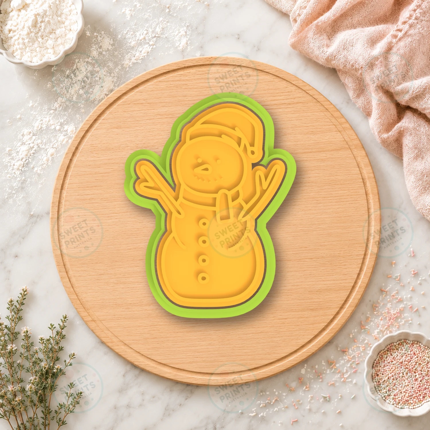 Snowman Cookie Cutter & Stamp cookie cutter