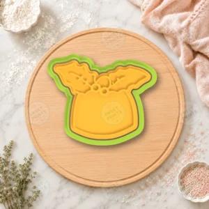 Christmas Gift Bag With Holly Cookie Cutter & Stamp