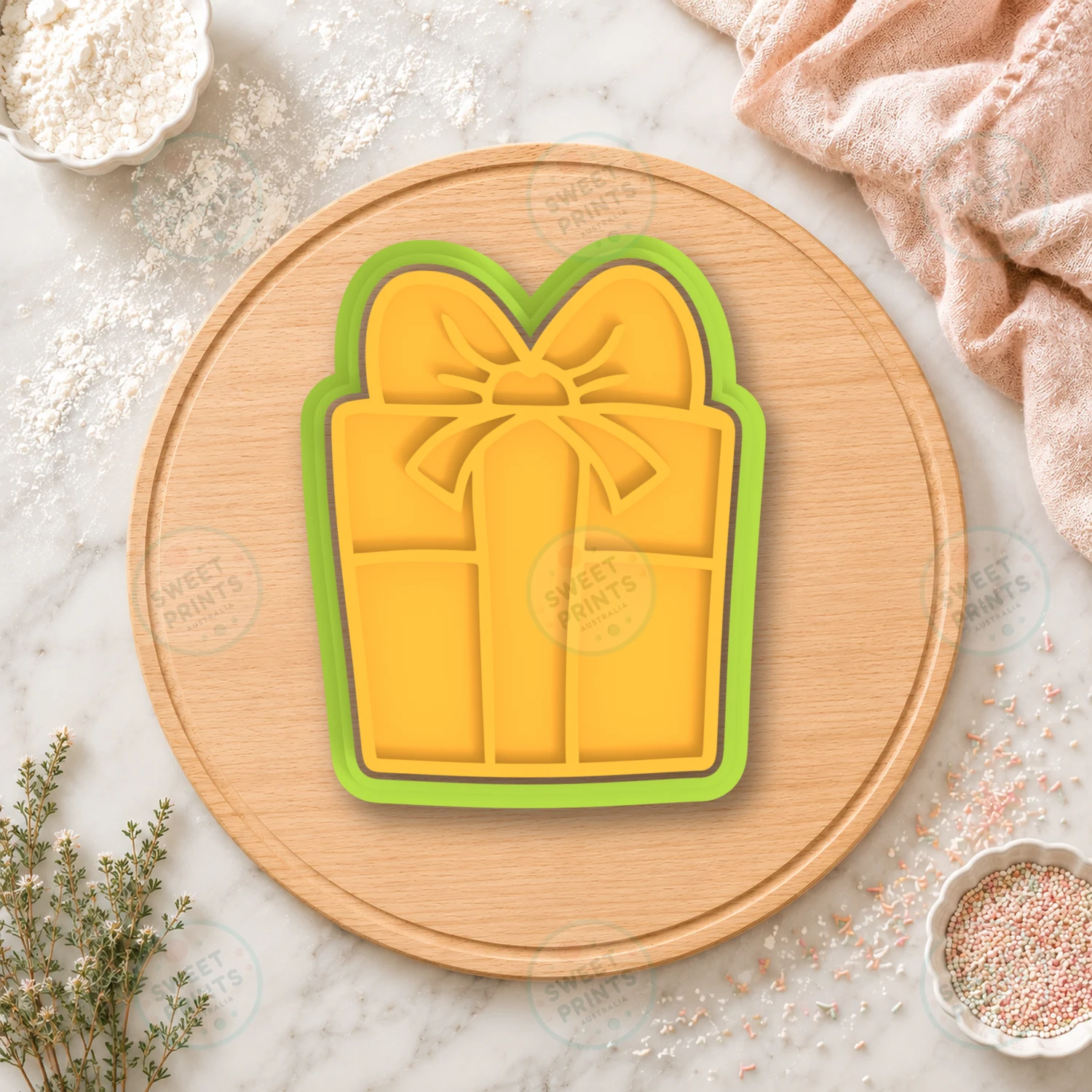 Giftbox Cookie Cutter & Stamp cookie cutter
