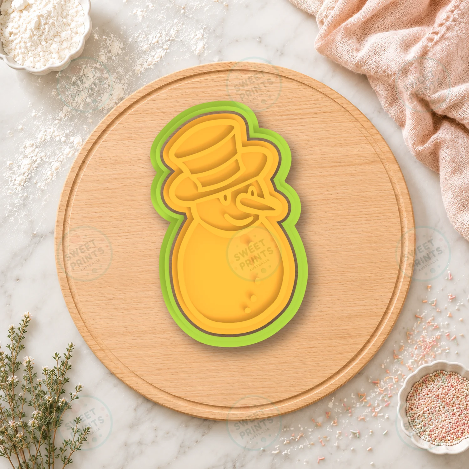 Snowman 3 Cookie Cutter & Stamp cookie cutter