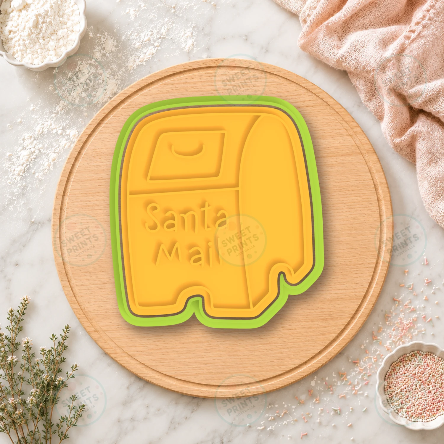 Santa Mail Cookie Cutter & Stamp cookie cutter