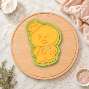 Teddy Bear in Santa Hat Cookie Cutter & Stamp