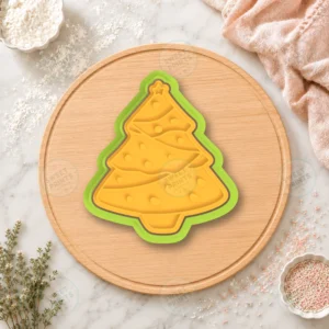 Decorated Christmas Tree Cookie Cutter & Stamp
