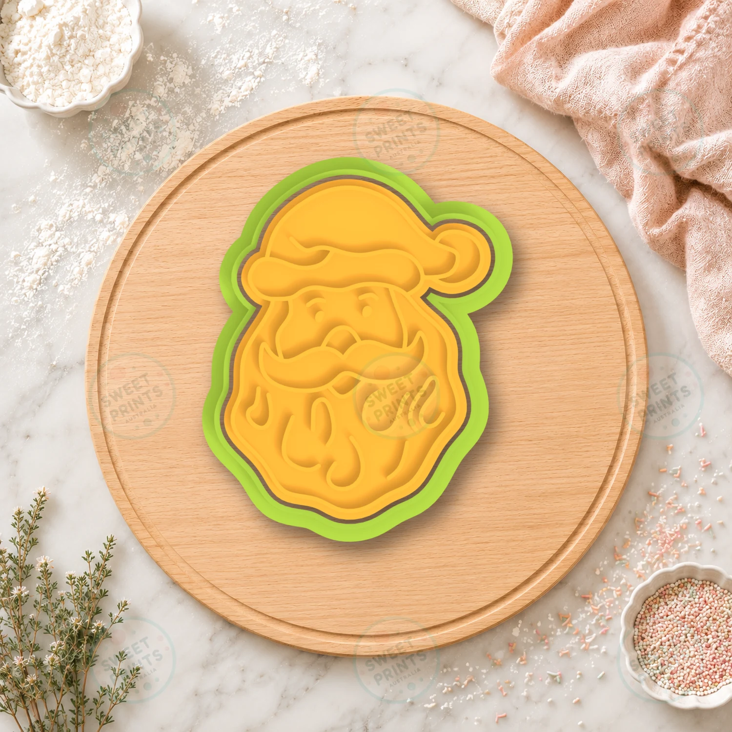 Bearded Santa Face Cookie Cutter & Stamp cookie cutter