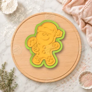Gingerbread Man with Candy Cane Cookie Cutter & Stamp