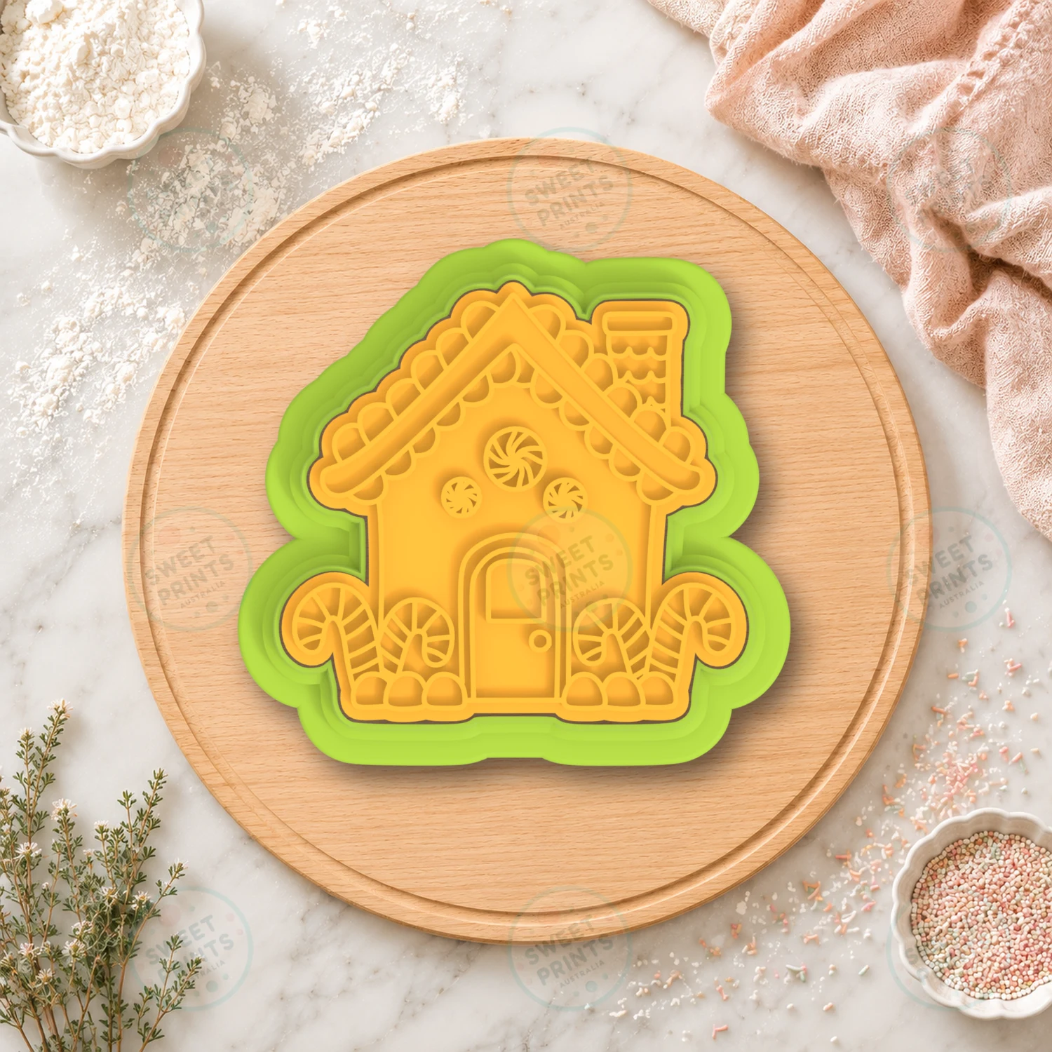 Gingerbread House 2 Cookie Cutter & Stamp cookie cutter