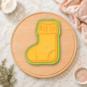 Ribbed Christmas Stocking Cookie Cutter & Stamp
