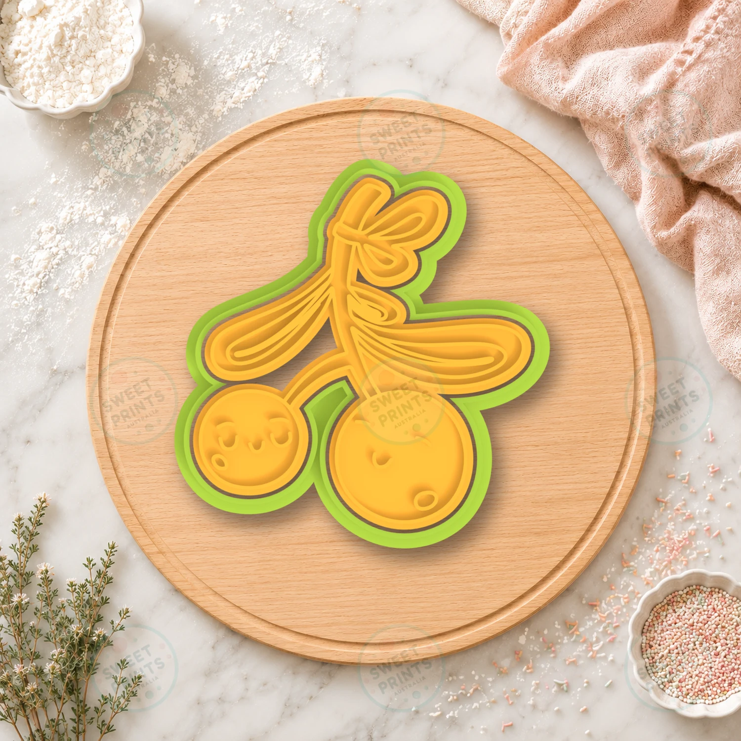 Cherries Cookie Cutter & Stamp cookie cutter