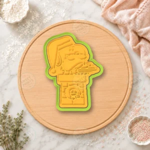 Snoopy Santa On Chimney Cookie Cutter & Stamp
