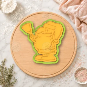 Christmas Gnome Fishing Cookie Cutter & Stamp