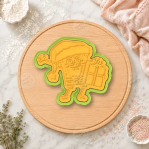 SpongeBob Santa Gift Cookie Cutter & Stamp