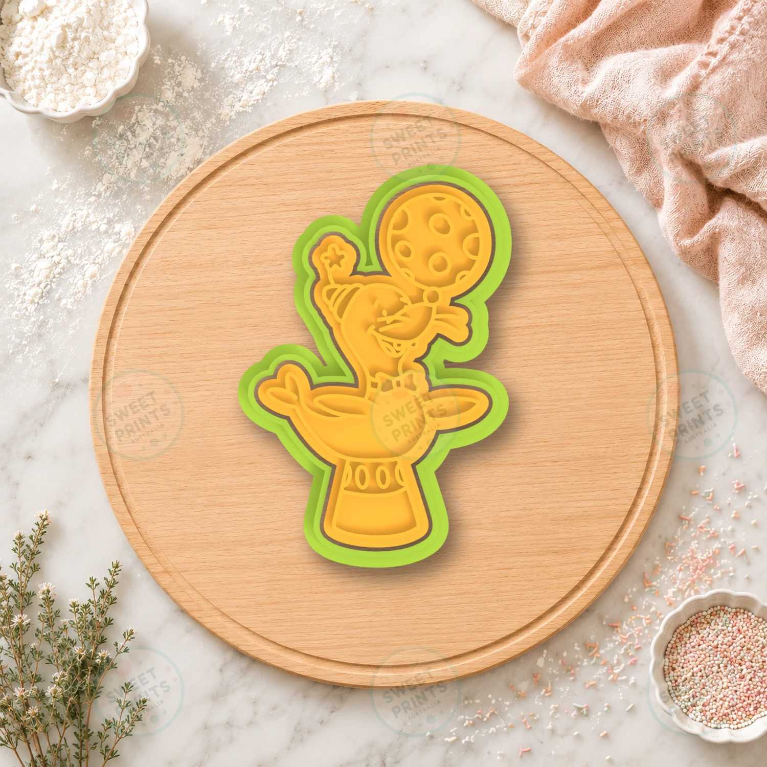 Circus Duck Cookie Cutter & Stamp cookie cutter