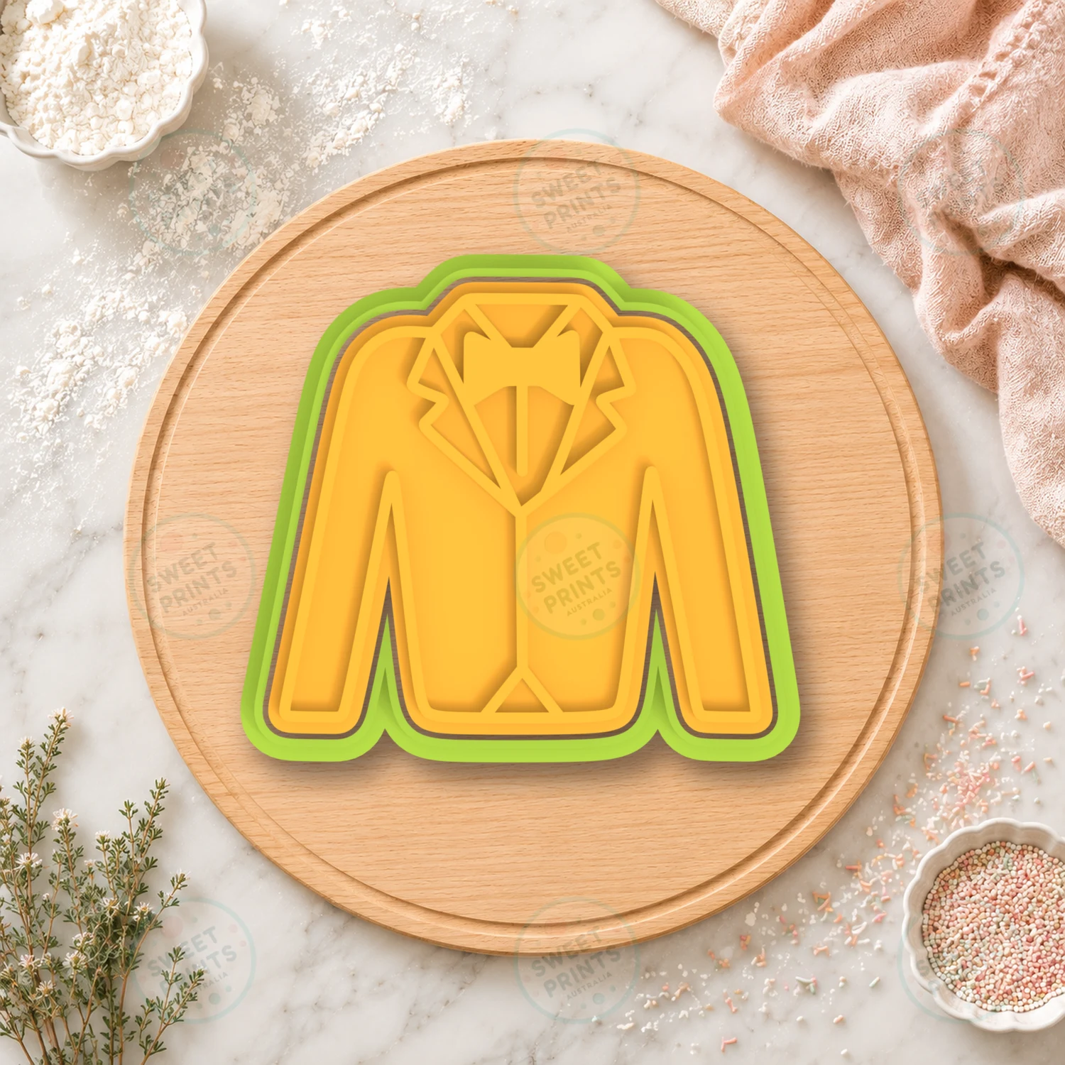 Tuxedo Jacket Cookie Cutter & Stamp cookie cutter