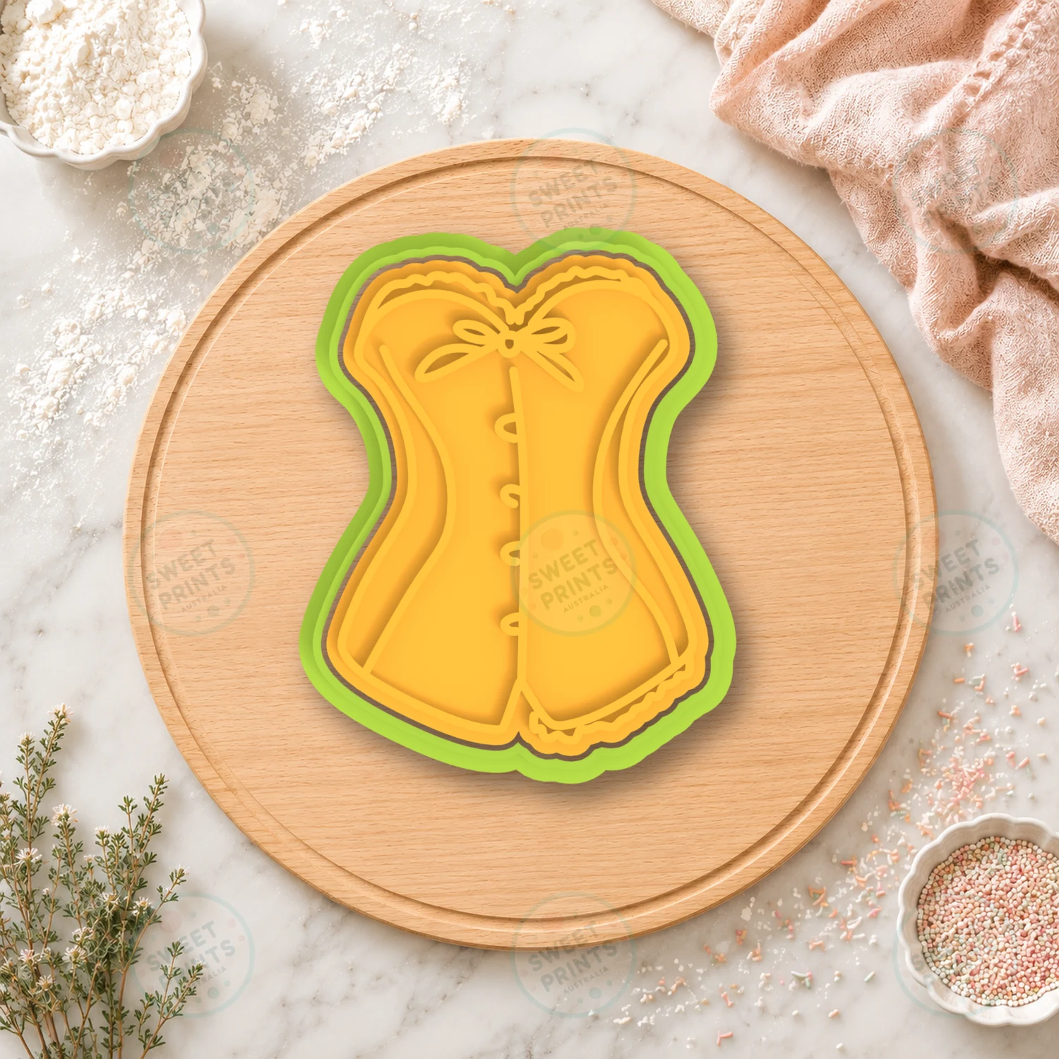 Corset Cookie Cutter & Stamp cookie cutter