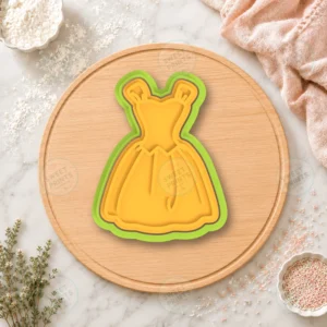 Cap Sleeve Gown Cookie Cutter & Stamp