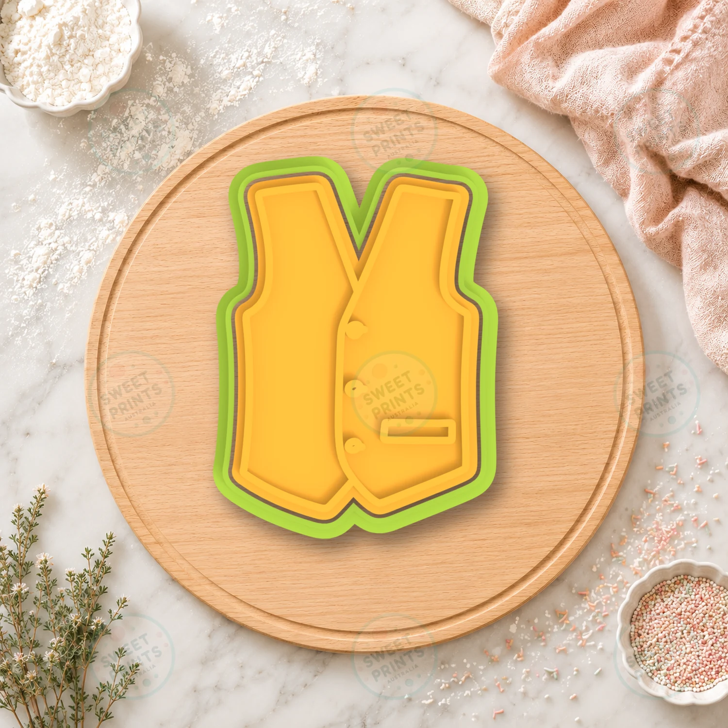Waistcoat Cookie Cutter & Stamp cookie cutter