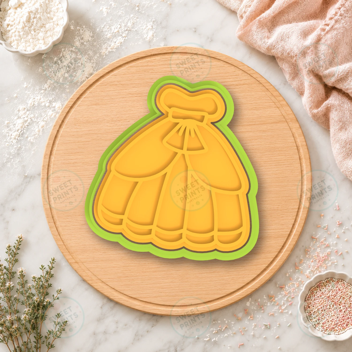 Cape Dress Cookie Cutter & Stamp cookie cutter