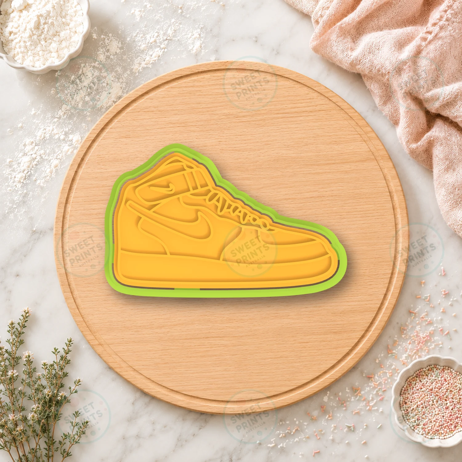 Nike High-top Sneaker Cookie Cutter & Stamp cookie cutter