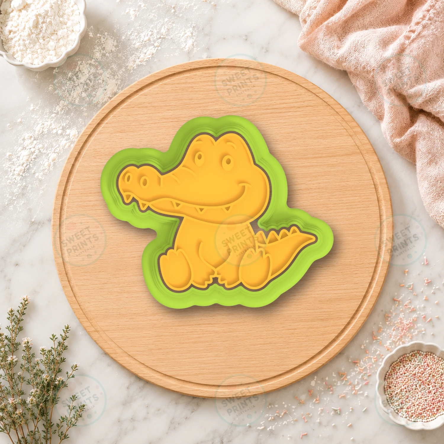 Crocodile Cookie Cutter & Stamp cookie cutter