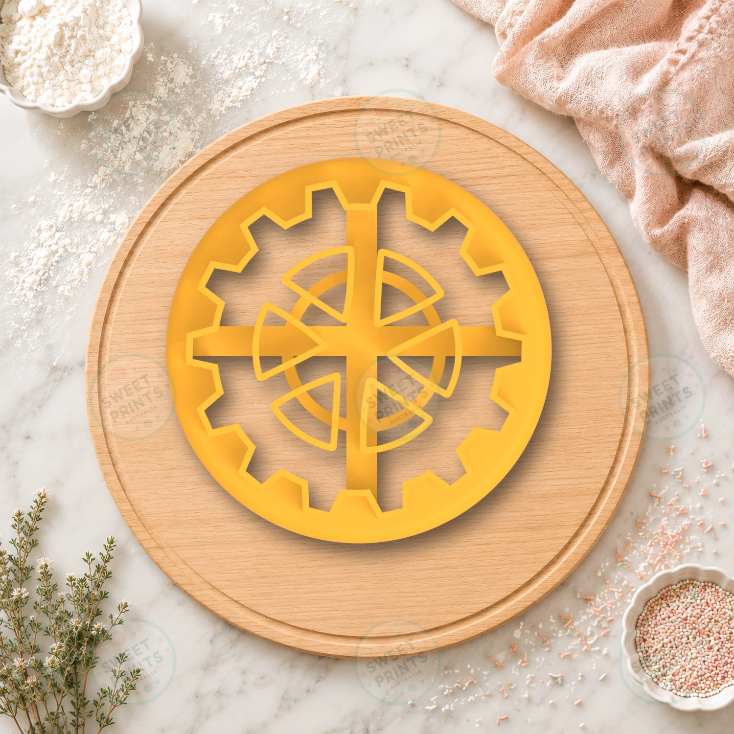 Cog Gear Cookie Stamp cookie cutter