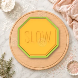Slow Sign Cookie Cutter & Stamp