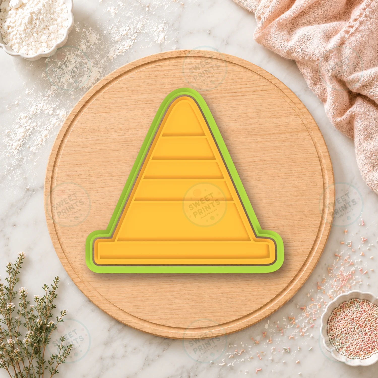 Traffic Cone 2 Cookie Cutter & Stamp cookie cutter