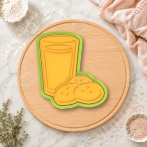 Milk And Cookies Cookie Cutter & Stamp