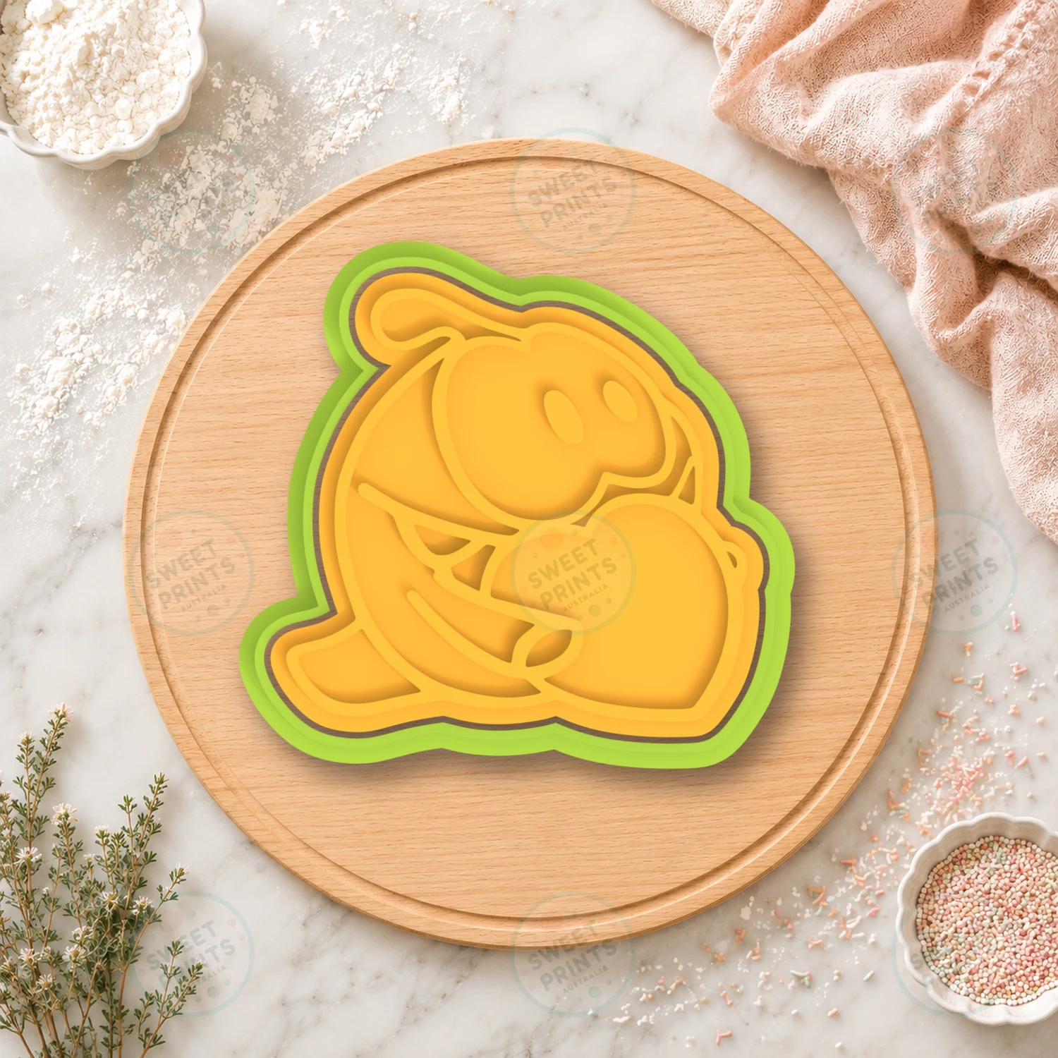 Om Nom Cuddling Cookie Cutter & Stamp cookie cutter