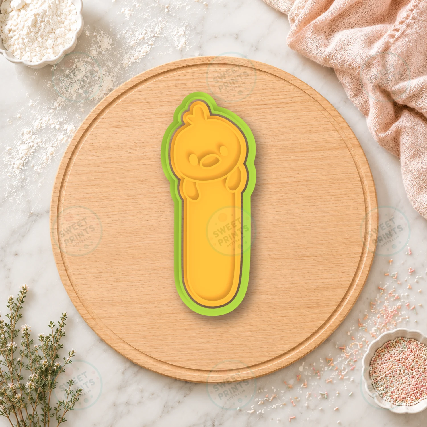 Letter I Chick Cookie Cutter & Stamp cookie cutter