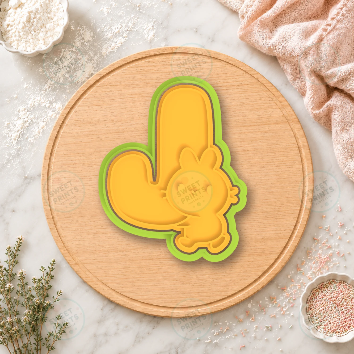 Letter J Bunny Cookie Cutter & Stamp cookie cutter