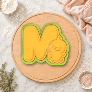 Letter M Chick Cookie Cutter & Stamp