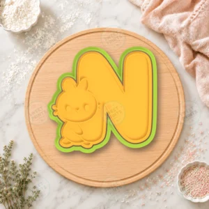 Letter N Bunny Cookie Cutter & Stamp