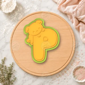 Letter P Bear Cookie Cutter & Stamp