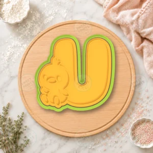 Letter U Chick Cookie Cutter & Stamp