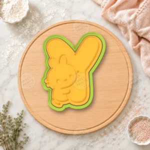 Letter Y Bunny Cookie Cutter & Stamp