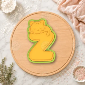 Letter Z Cat Cookie Cutter & Stamp