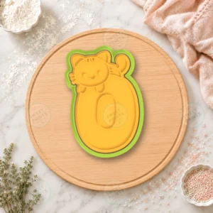 Number 0 Cat Cookie Cutter & Stamp