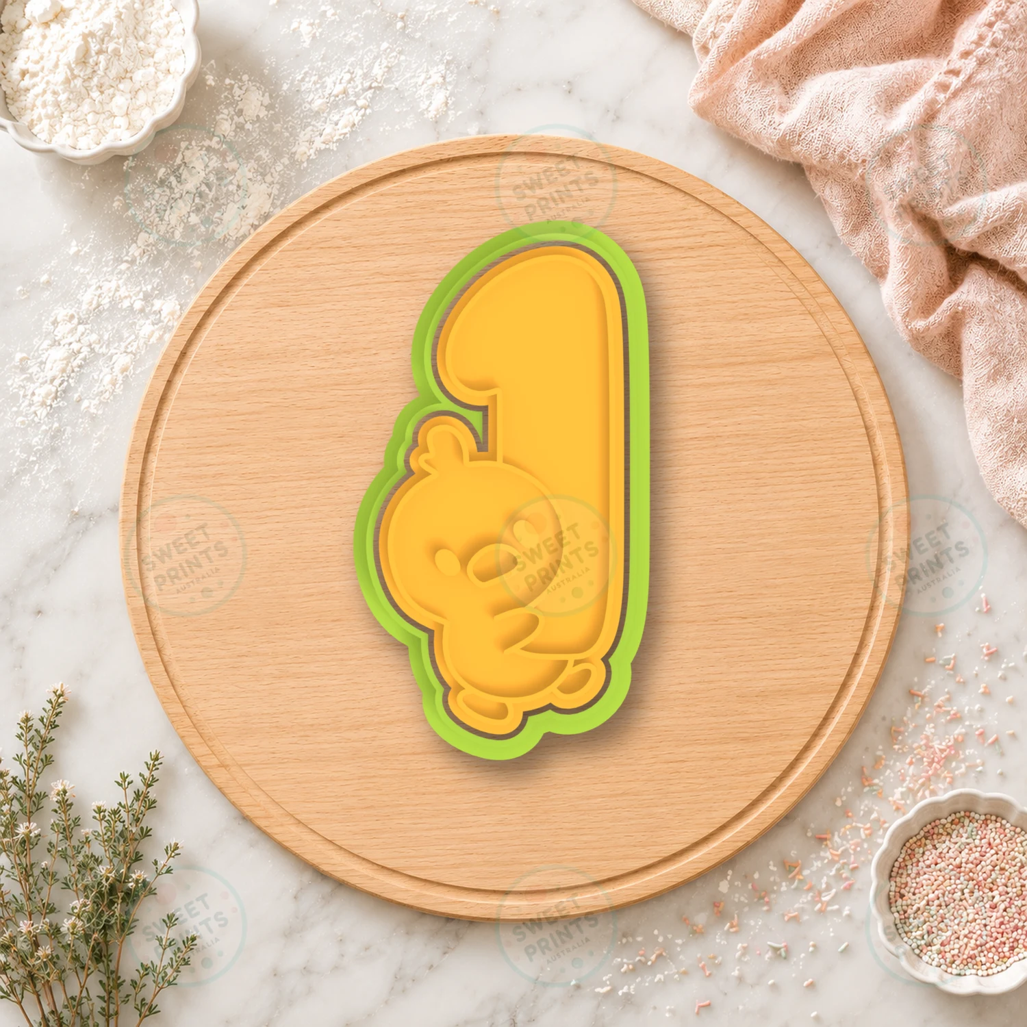 Number 1 Chick Cookie Cutter & Stamp cookie cutter