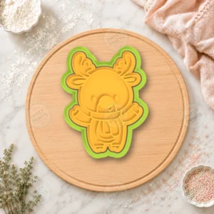 Cute Reindeer Character Cookie Cutter & Stamp