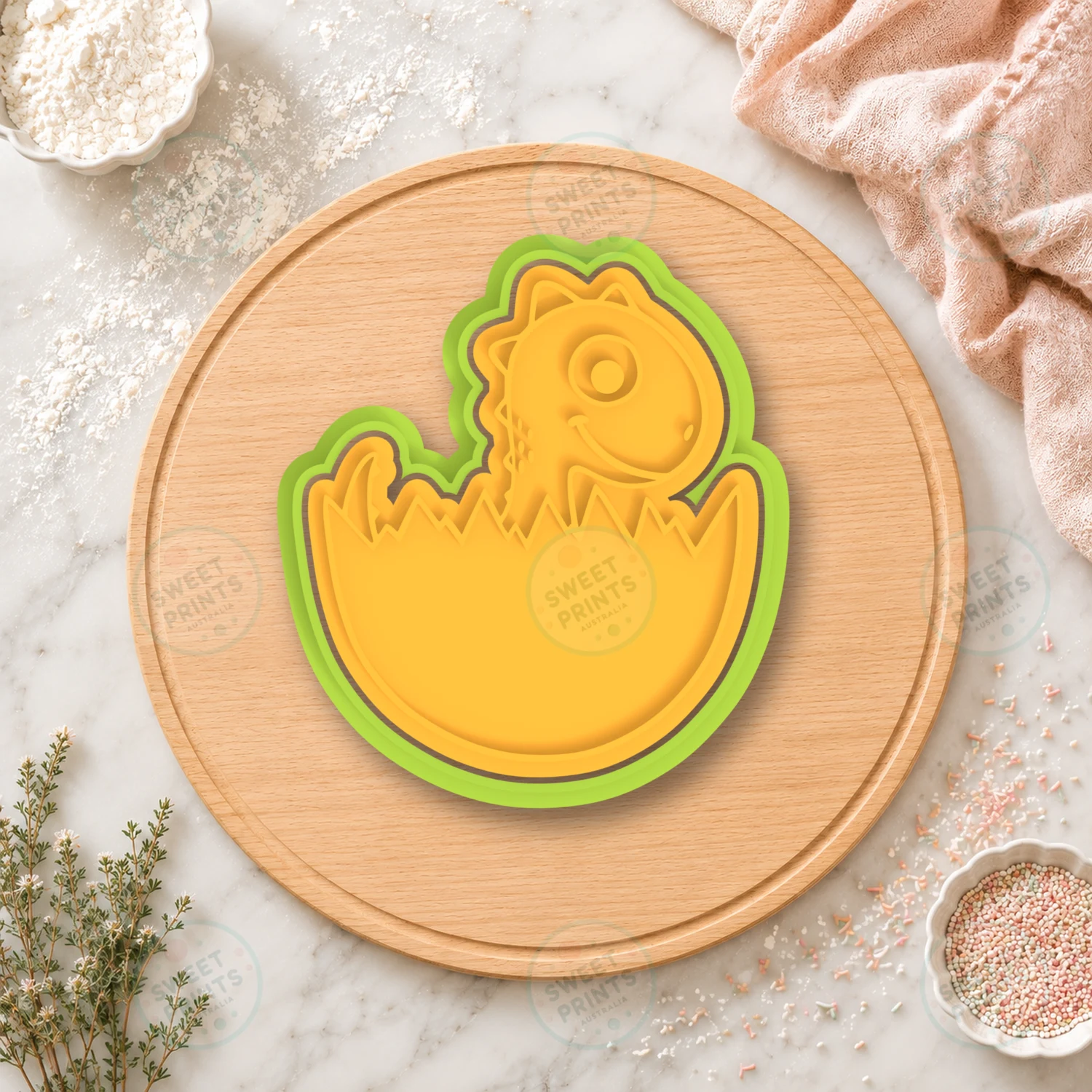 Dinosaur Hatching Egg Cookie Cutter & Stamp cookie cutter