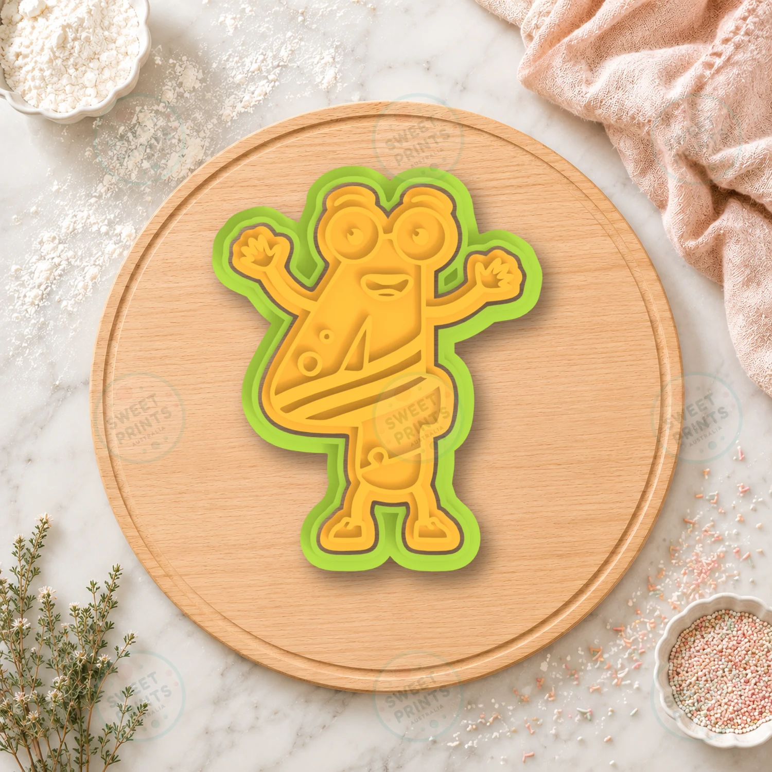 Funny Number 4 Character Cookie Cutter & Stamp cookie cutter